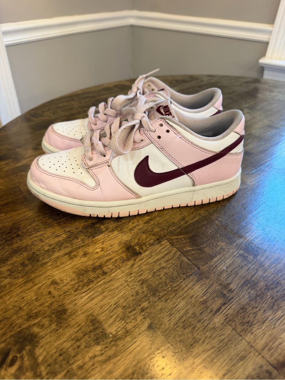Nike Dunk Low GS Pink Foam Dark Beetroot CW1590-601 Size 6.5Y Women’s